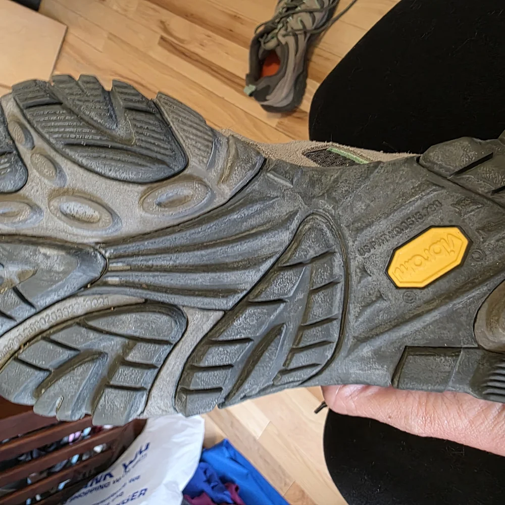 Merrell Gray and Teal Hiking Shoes - Picture 3 of 5